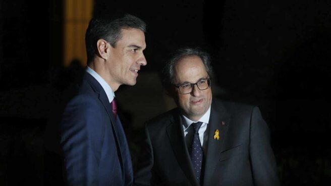 Pedro Sánchez y Quim Torra, en Barcelona.