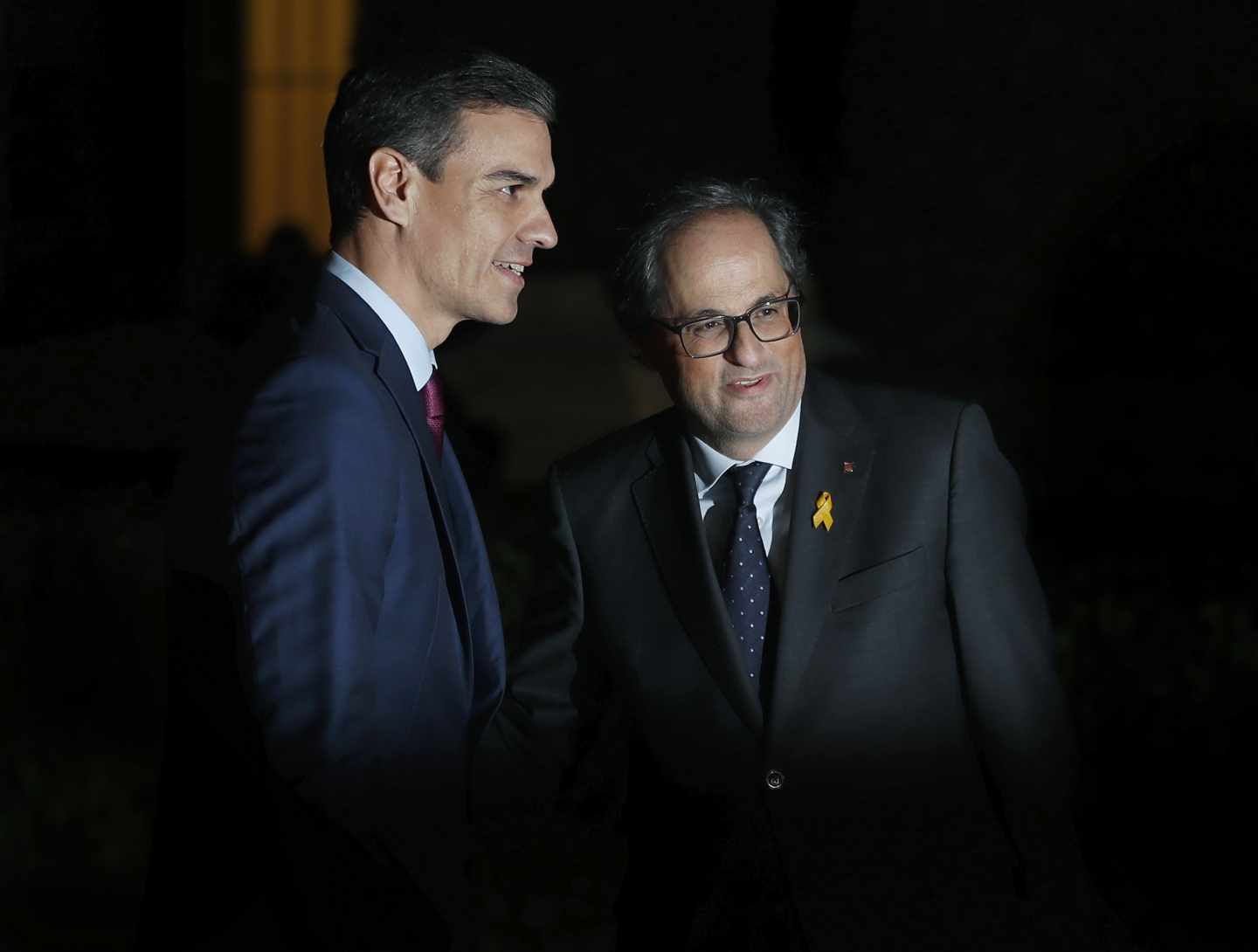 Pedro Sánchez y Quim Torra, en Barcelona.