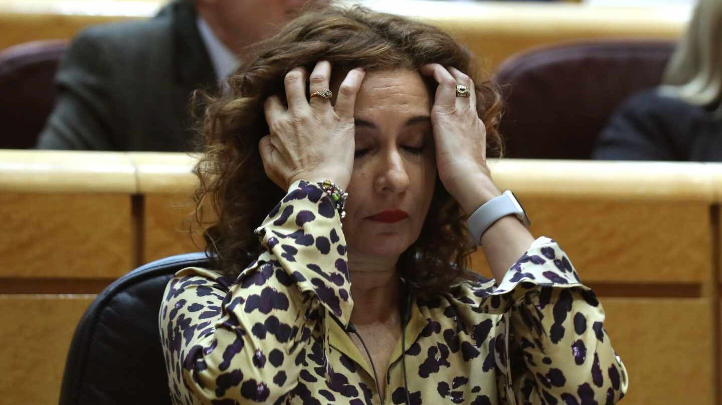 La ministra de Hacienda, María Jesús Montero, en el Senado.