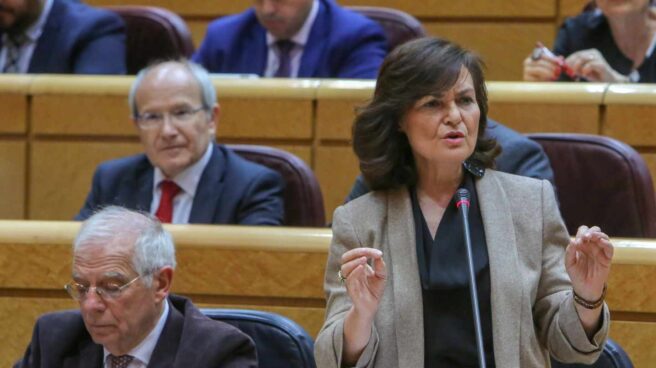 Carmen Calvo, en el Senado.