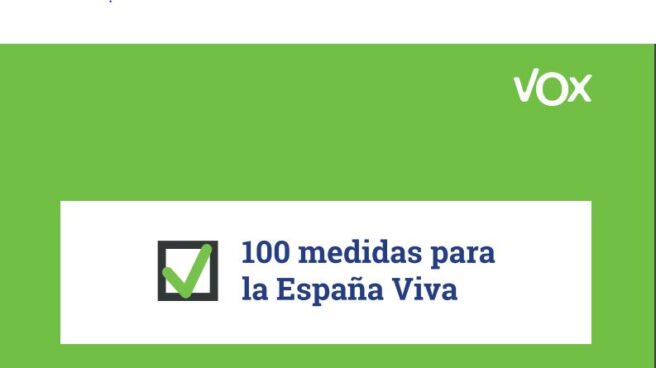 100 Medidas para la España Viva de VOX