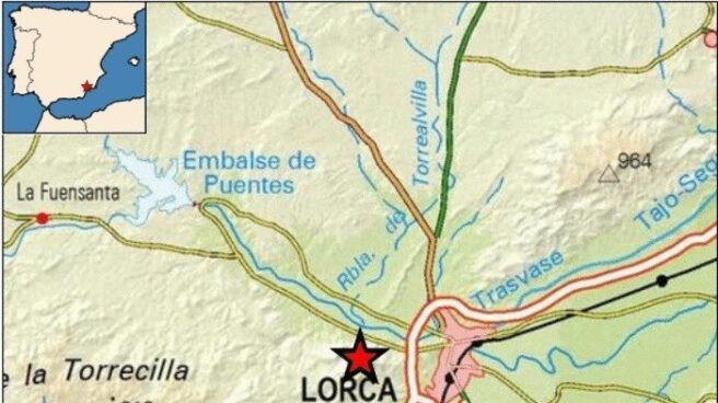 Lorca registra un terremoto de magnitud 3.5 sin constancia de daños materiales