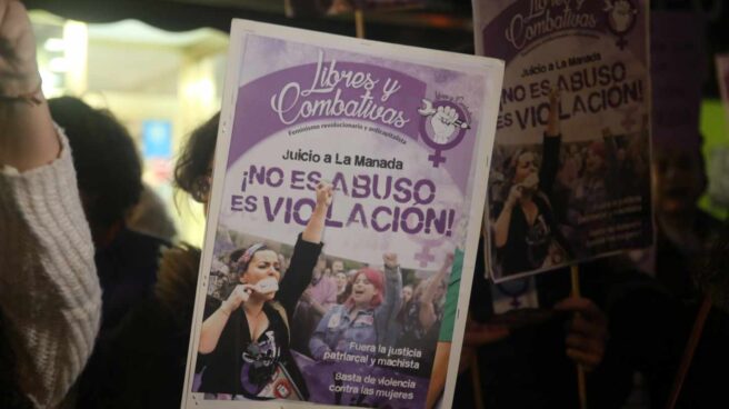 Manifestación frente al Ministerio de Justicia contra la Manada.