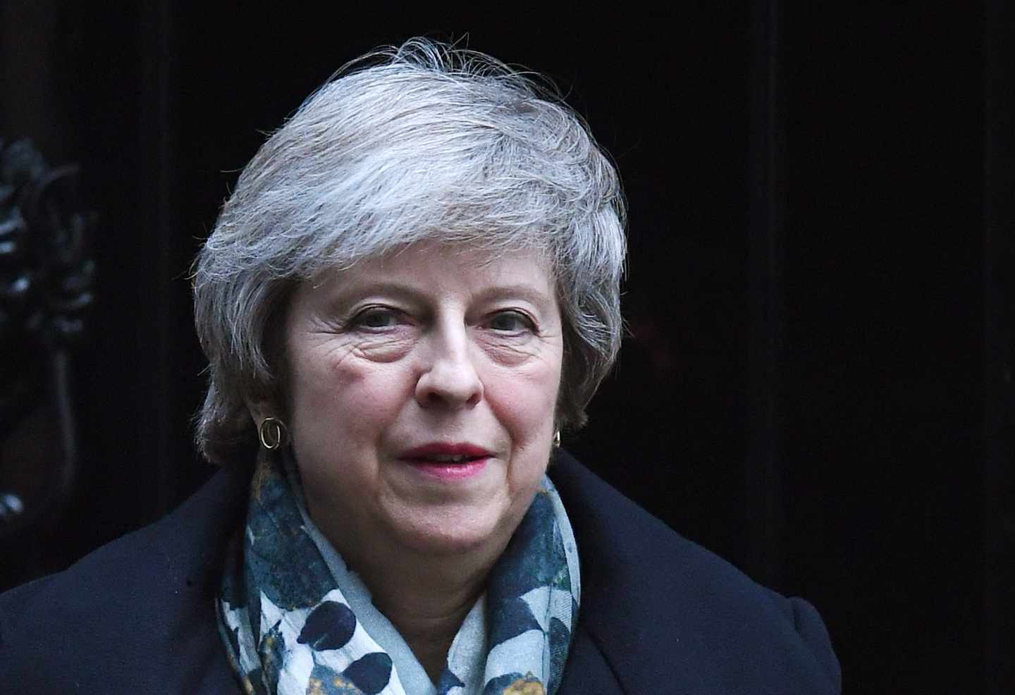 Theresa May, primera ministra británica, antes de su comparecencia en el Parlamento.