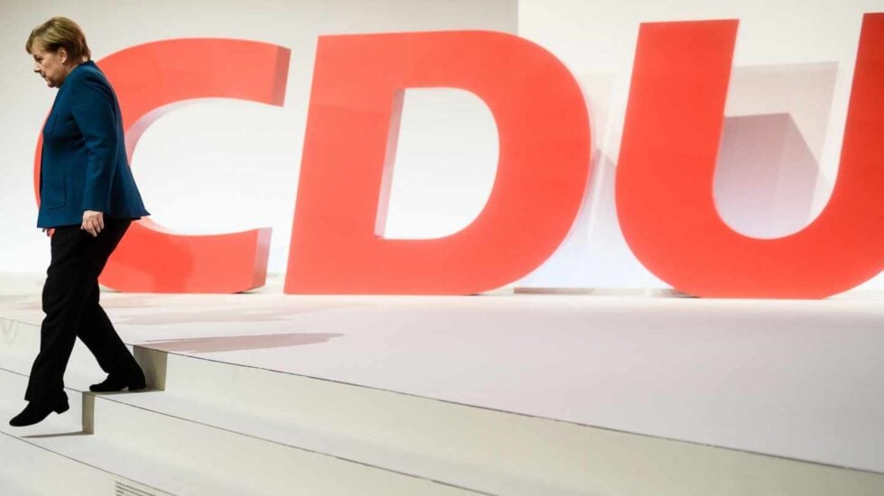 Merkel en el congreso de la CDU en hamburgo