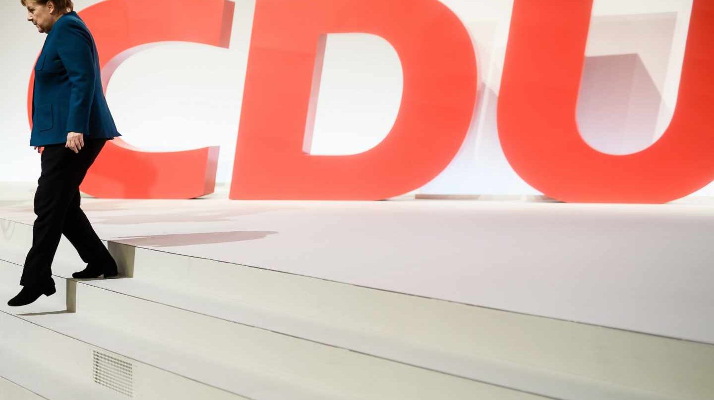 Merkel en el congreso de la CDU en hamburgo