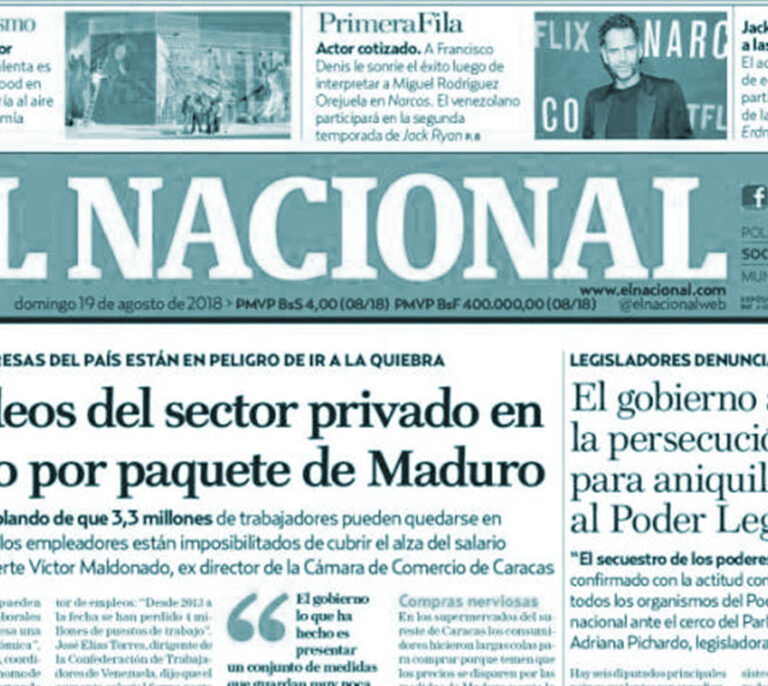 Hoy deja de publicarse la edición en papel de El Nacional de Venezuela