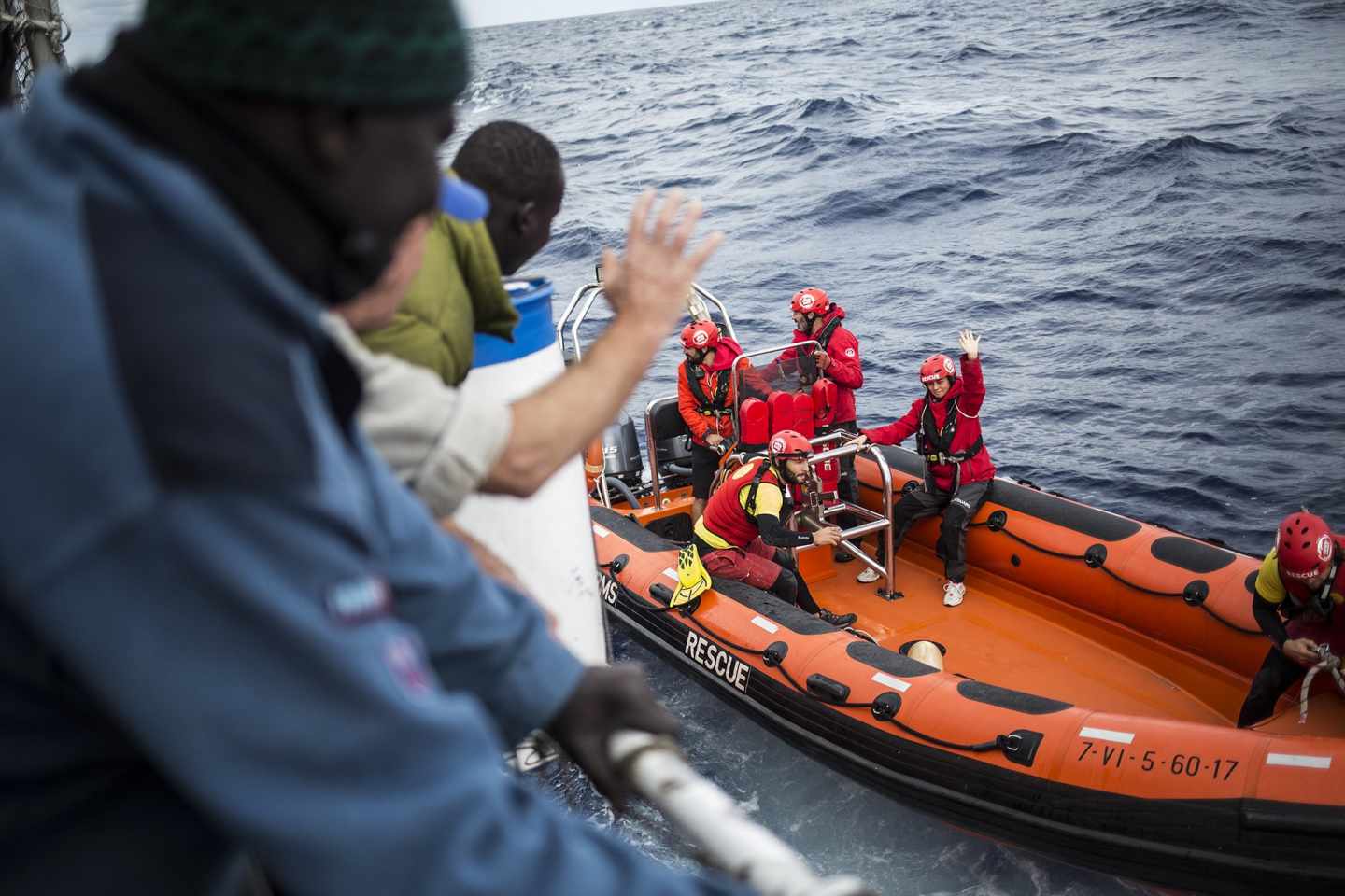 Los 11 náufragos rescatados por Nuetsra Madre Loreto en Malta