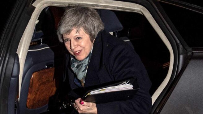 La primera ministra británica, Theresa May, a su llegada al 10 de Downing Street.