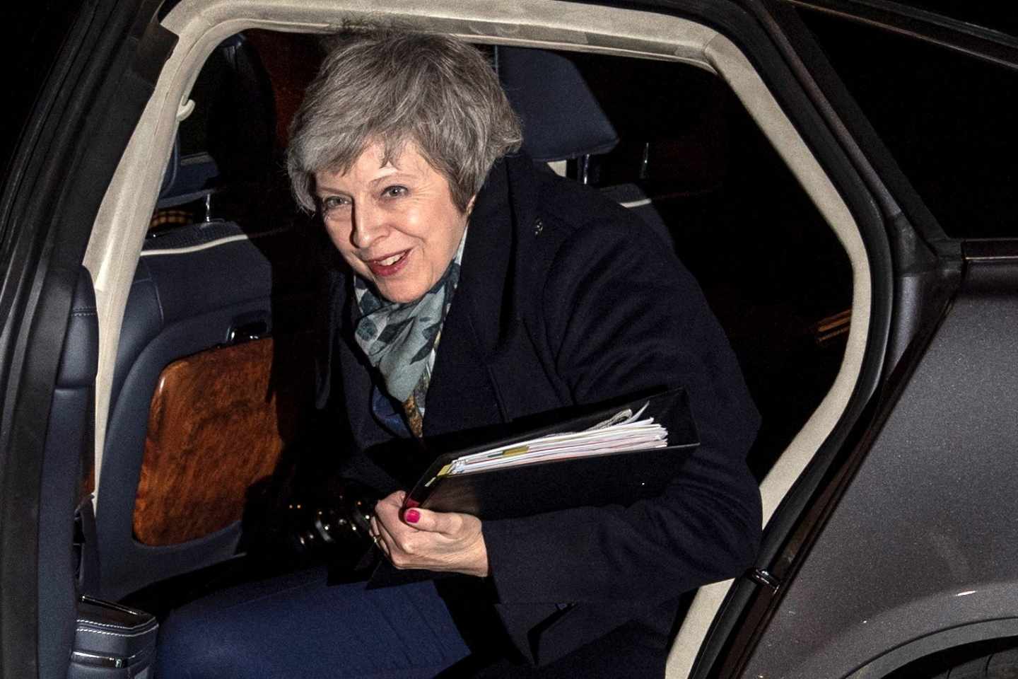 La primera ministra británica, Theresa May, a su llegada al 10 de Downing Street.