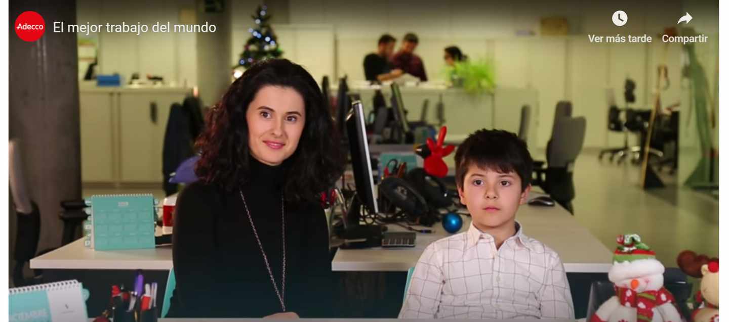 Imagen del vídeo de la felicitación de Navidad de Adecco.