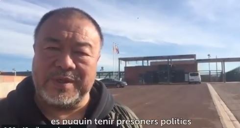 El independentismo saca pecho por la visita a Lledoners del artista chino Ai Weiwei