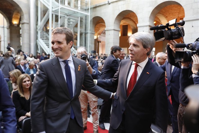 Casado junto a Garrido en un acto en la Comunidad de Madrid el martes de la semana pasada