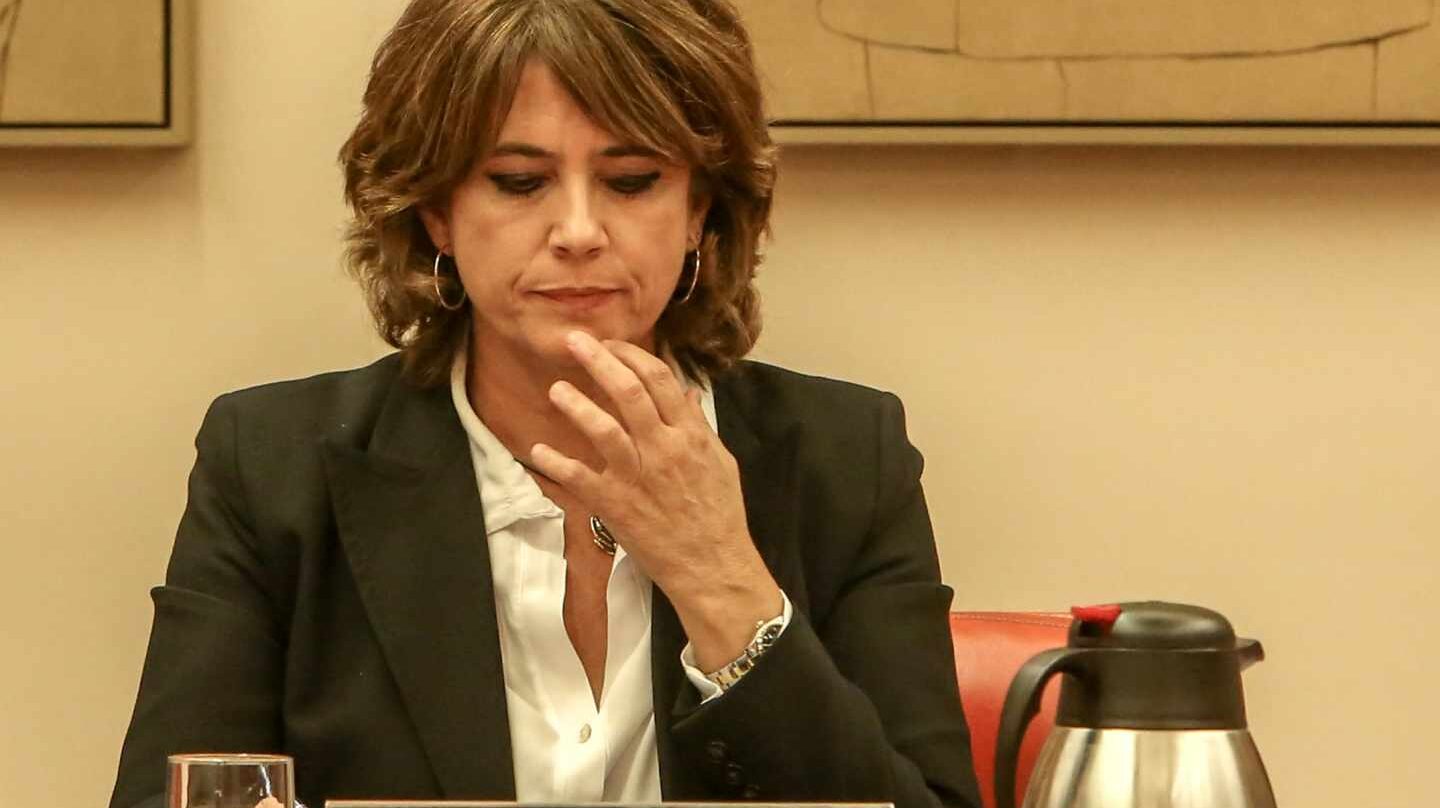 La ministra de Justicia, Dolores Delgado, en una comparecencia en el Congreso de los Diputados.