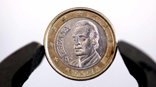 Moneda de euro acuñada en España.