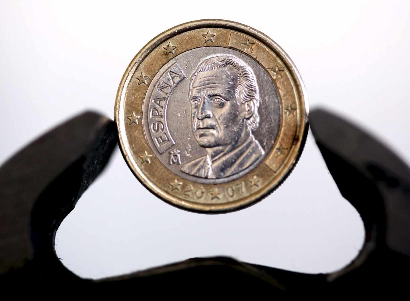 Moneda de euro acuñada en España.