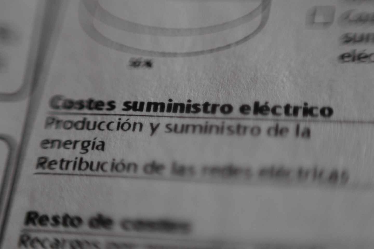 Factura del suministro de electricidad.