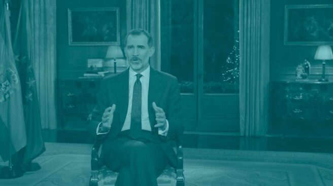 Felipe VI, durante su mensaje navideño.