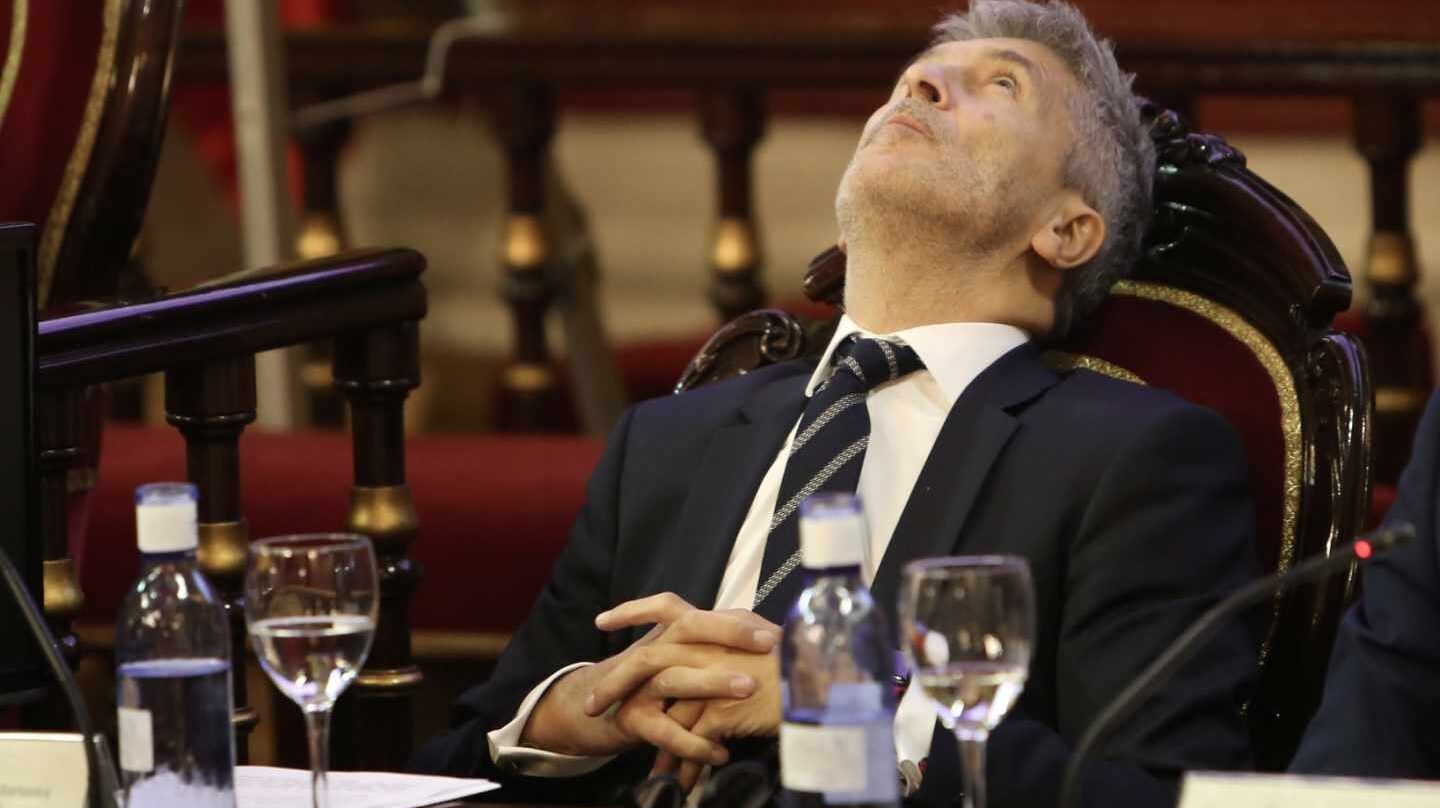 El ministro del Interior, Fernando Grande-Marlaska, en una comparecencia pública.