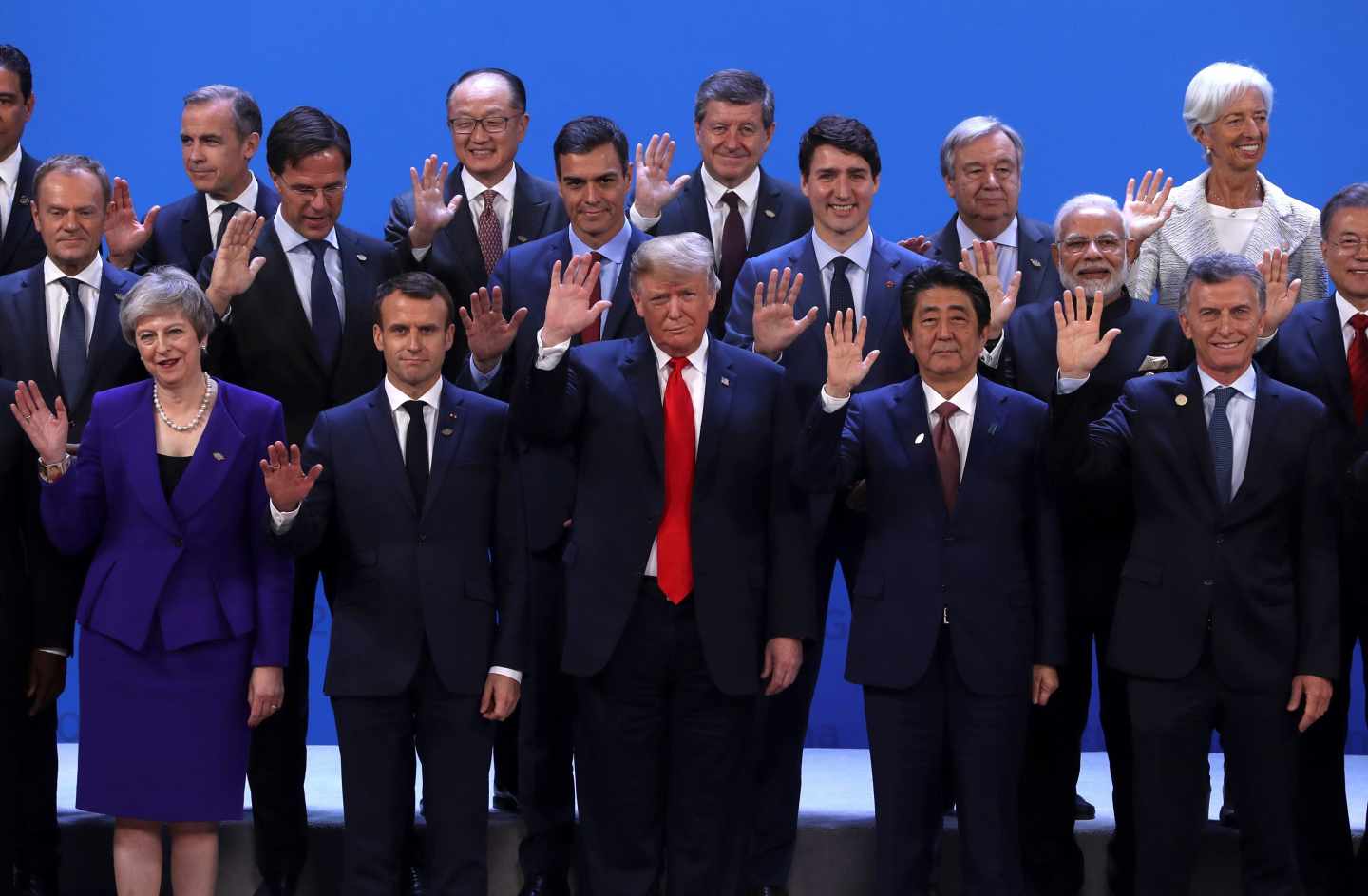 Los líderes internacionales, en la foto de familia del G20.