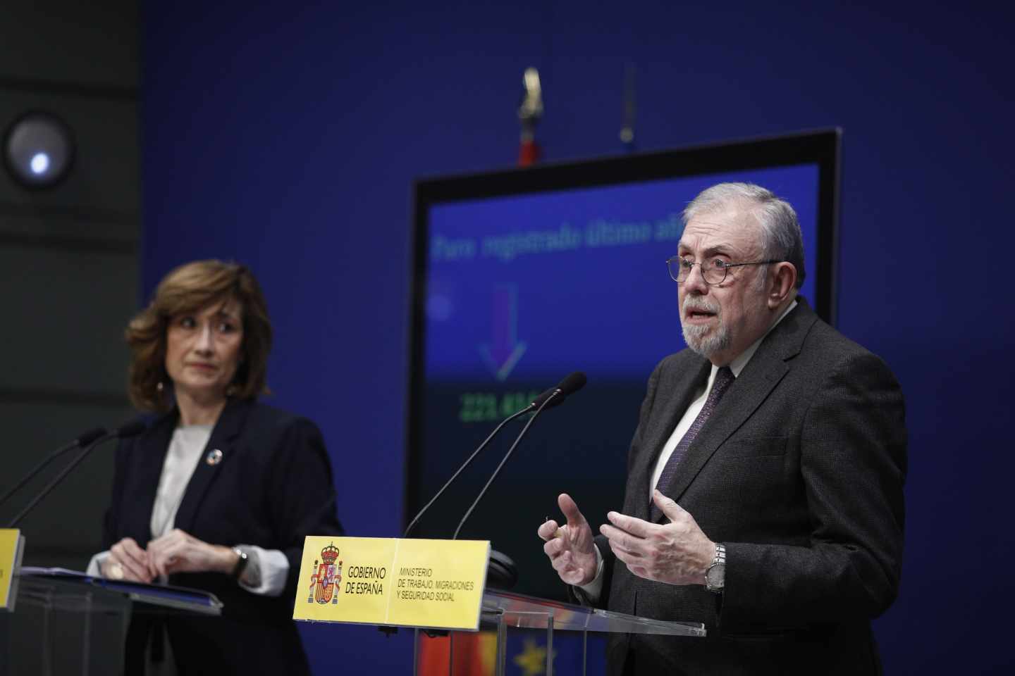 Los secretarios de Estado de Seguridad Social y Empleo, Octavio Granado y Yolanda Valdeolivas.