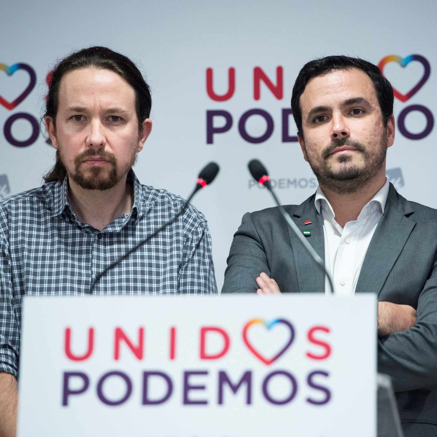 Pablo Iglesias y Alberto Garzón.