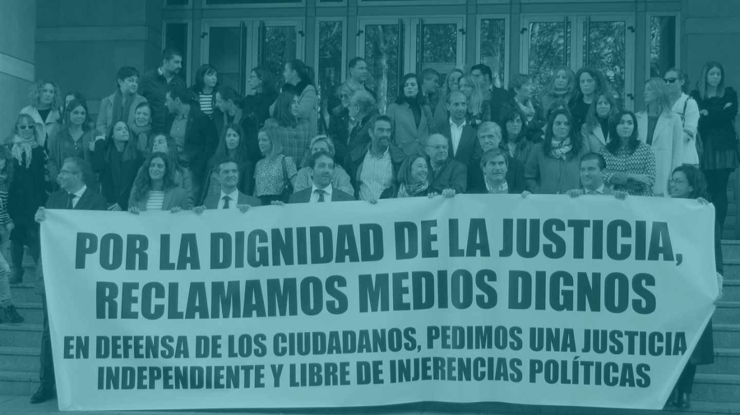 Protestas en la última huelga de Jueces.