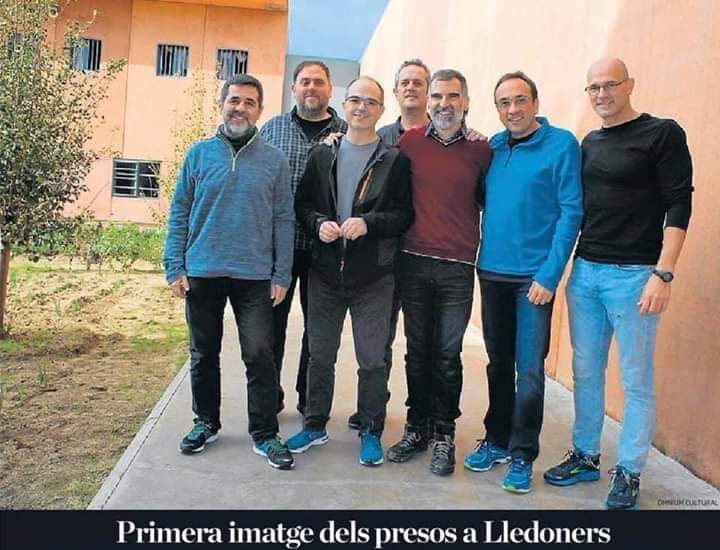 Los presos independentistas, en Lledoners.