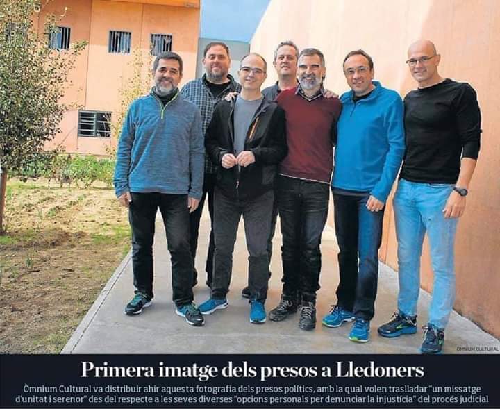 Los presos independentistas, en Lledoners.