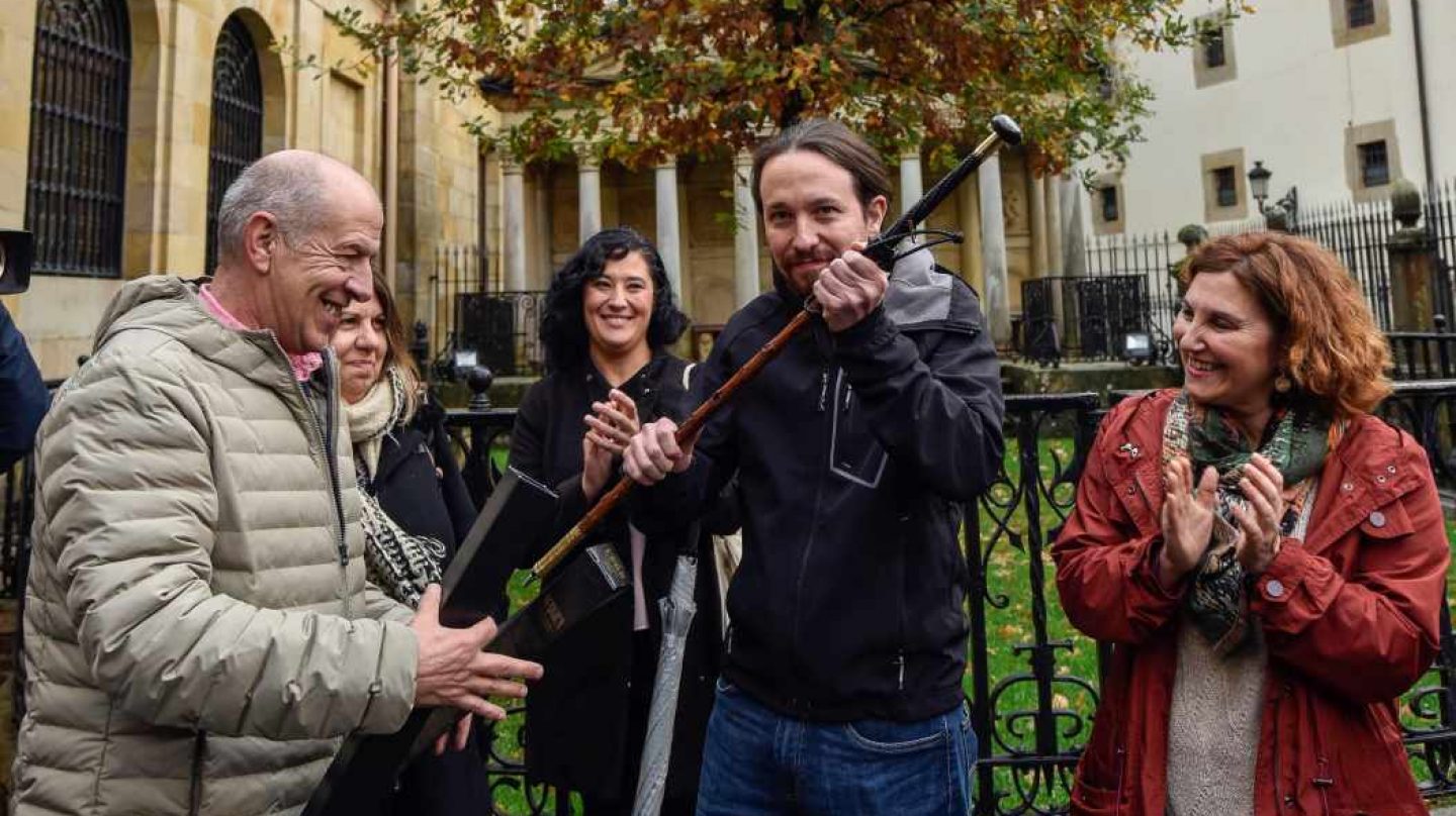 Pablo Iglesias, en Guernica este viernes.