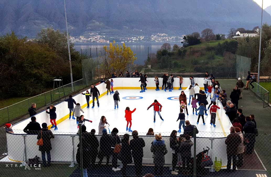 Pista de patinaje en Tremezzina (Italia)