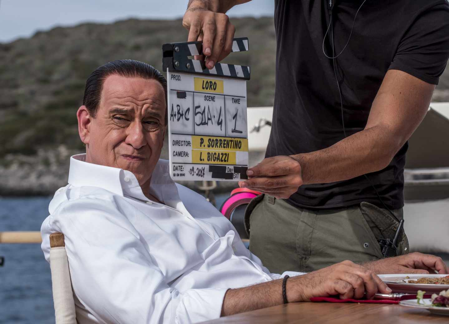 Toni Servillo en el papel de Silvio Berlusconi durante el rodaje de "Silvio (y los otros)"