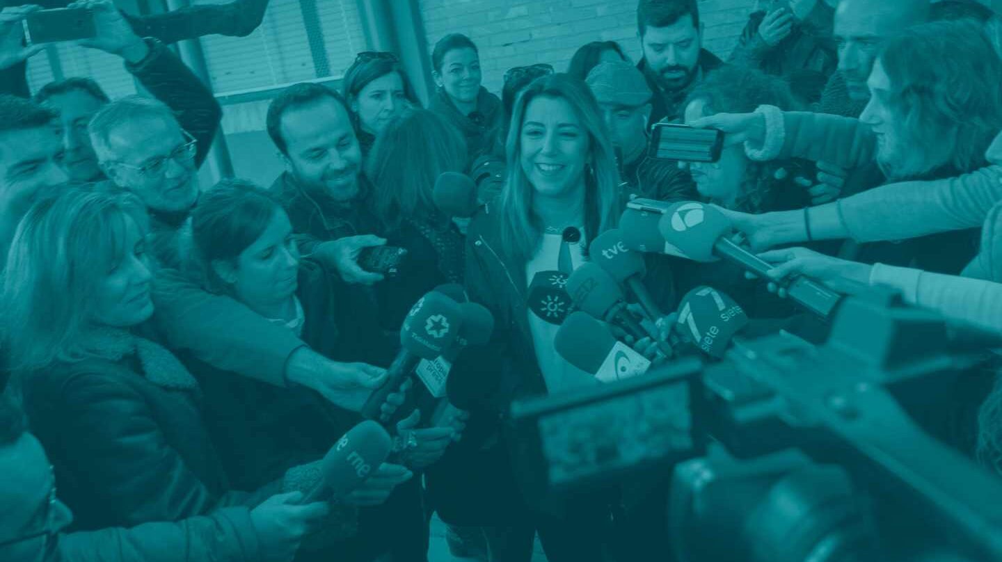 Susana Díaz, tras ir a votar.