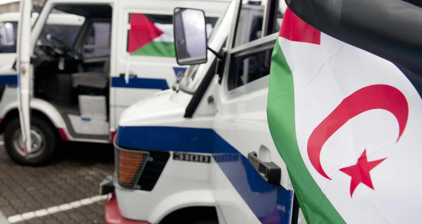 Vehículos de la Ertzaintza enviados al Sahara Occidental para uso policial.