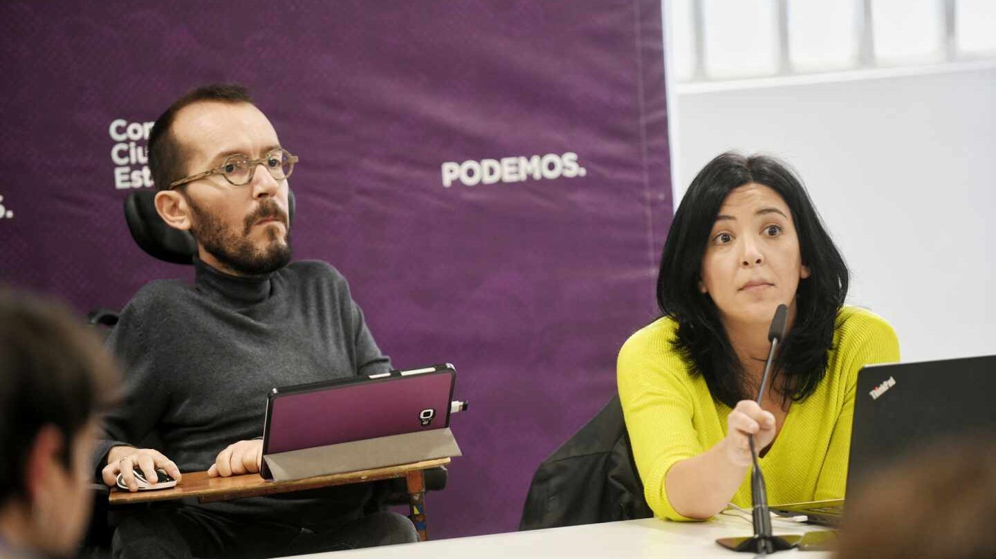 El secretario de Organización, Pablo Echenique, en la reunión del Consejo Ciudadano Estatal de Podemos.