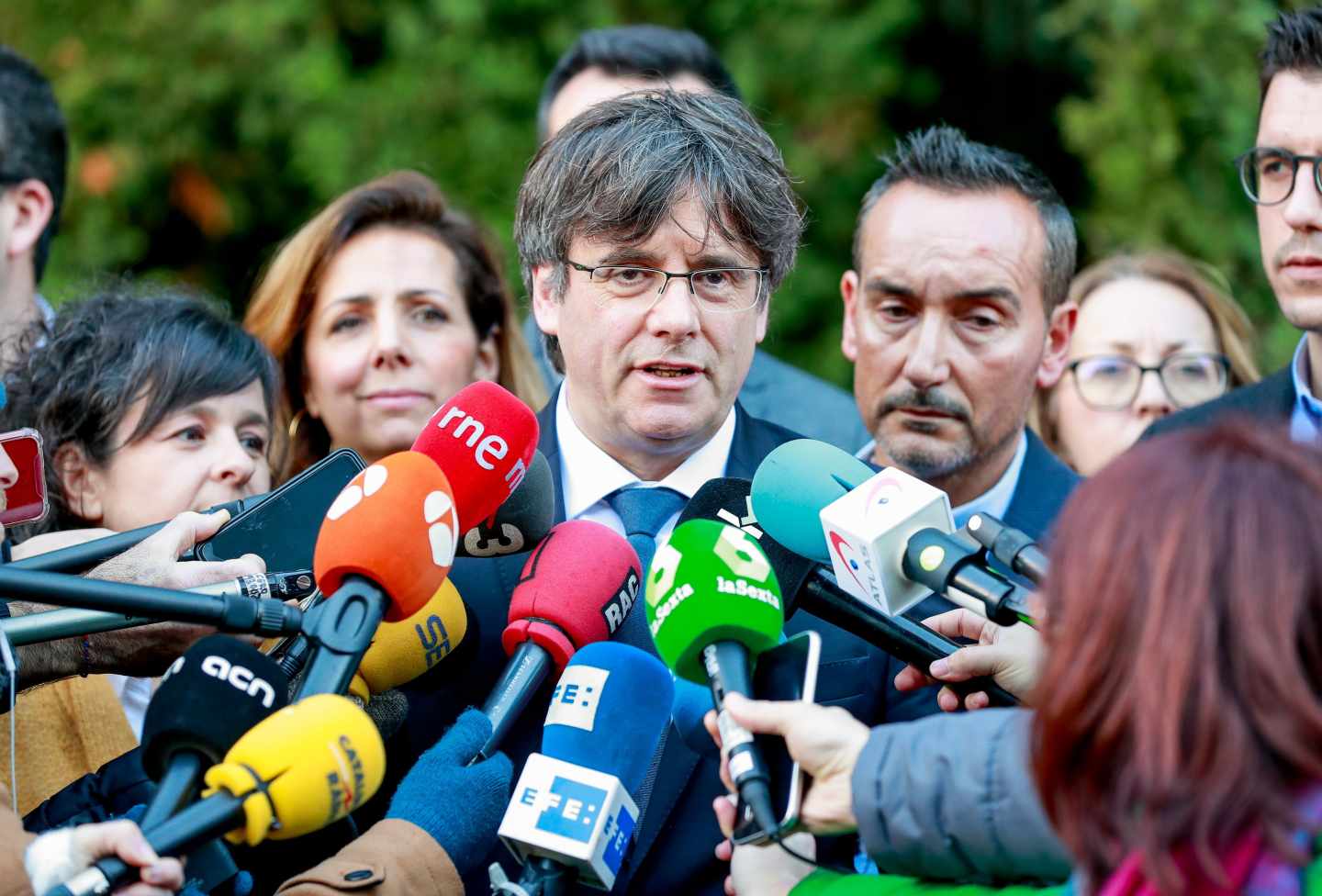 Carles Puigdemont comparece en Waterloo.