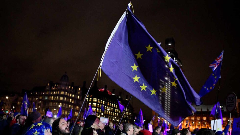 Manifestantes contra el Brexit en Londres.