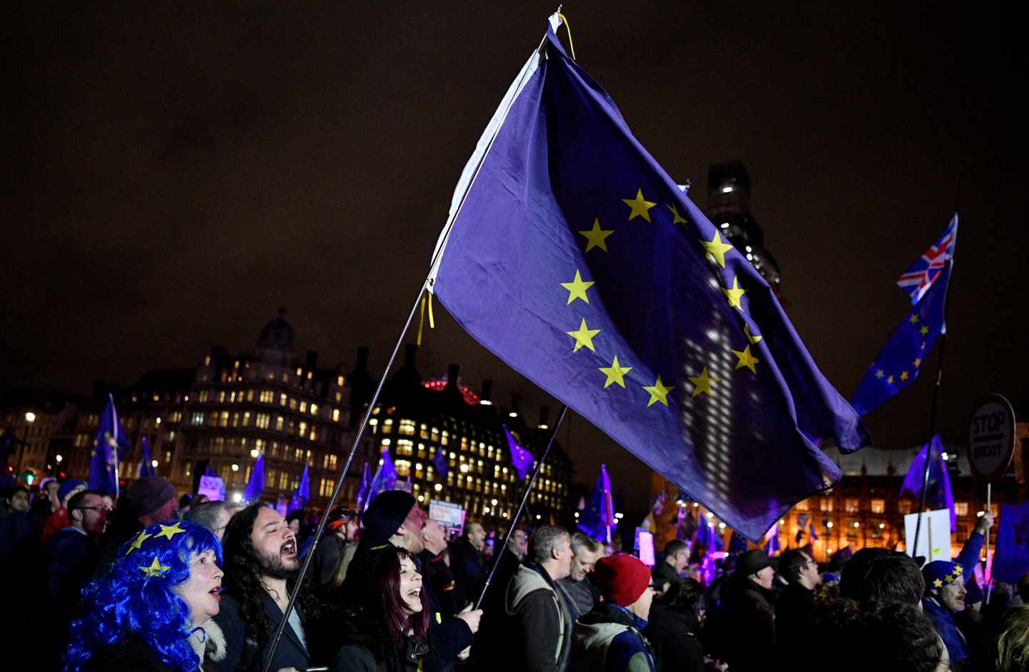 Manifestantes contra el Brexit en Londres.