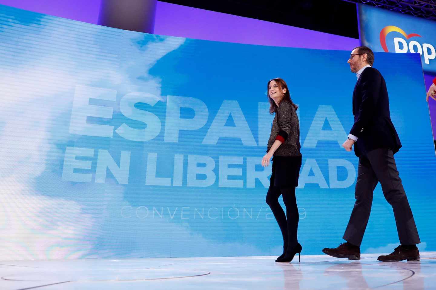Andrea Levy y Javier Maroto, en la presentación de la Convención del PP.