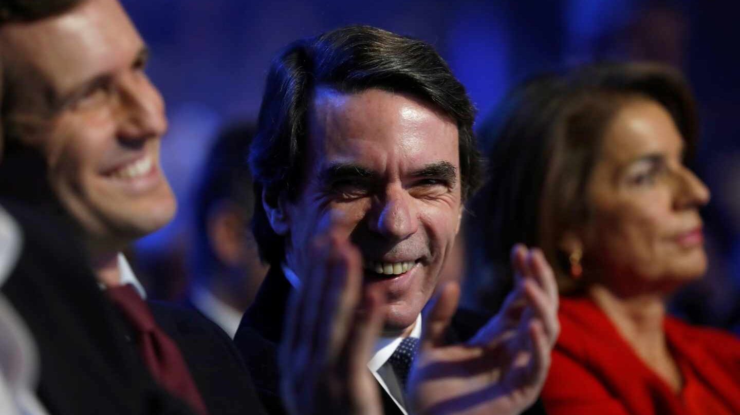 Aznar junto a Casado en la Convención del PP.