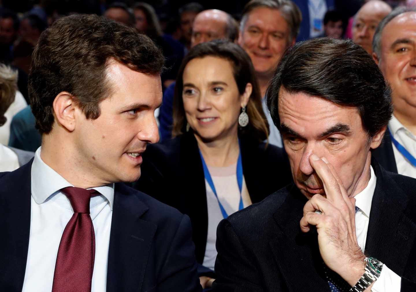 Casado y Aznar, en la Convención del PP.