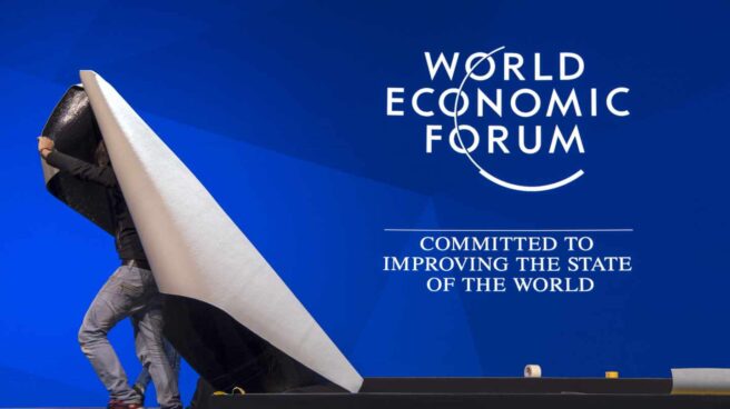 Preparativos en la Cumbre de Davos de 2019.