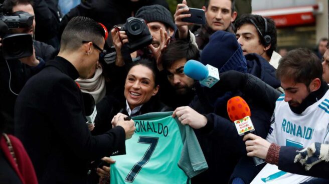 Cristiano Ronaldo a la salida de la Audiencia Provincial de Madrid.