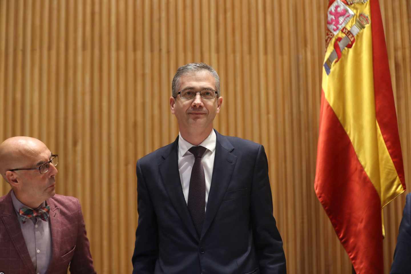 El gobernador del Banco de España, Pablo Hernández de Cos, en el Congreso.