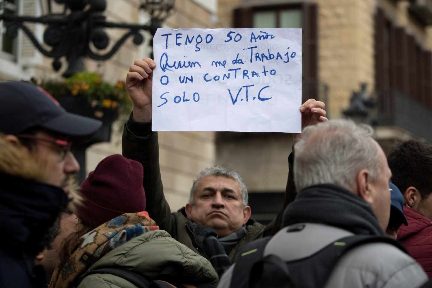 Protesta de los conductores VTC en Barcelona.