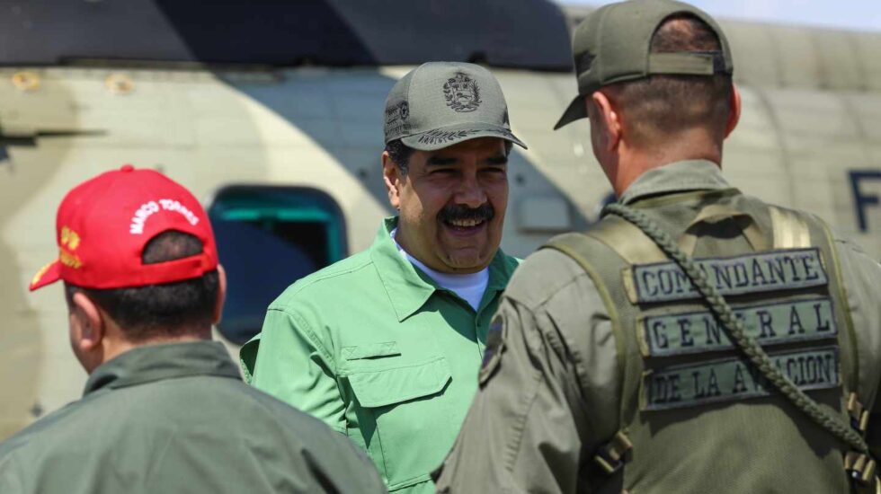 Nicolás Maduro, en una base militar en Aragua (Venezuela).