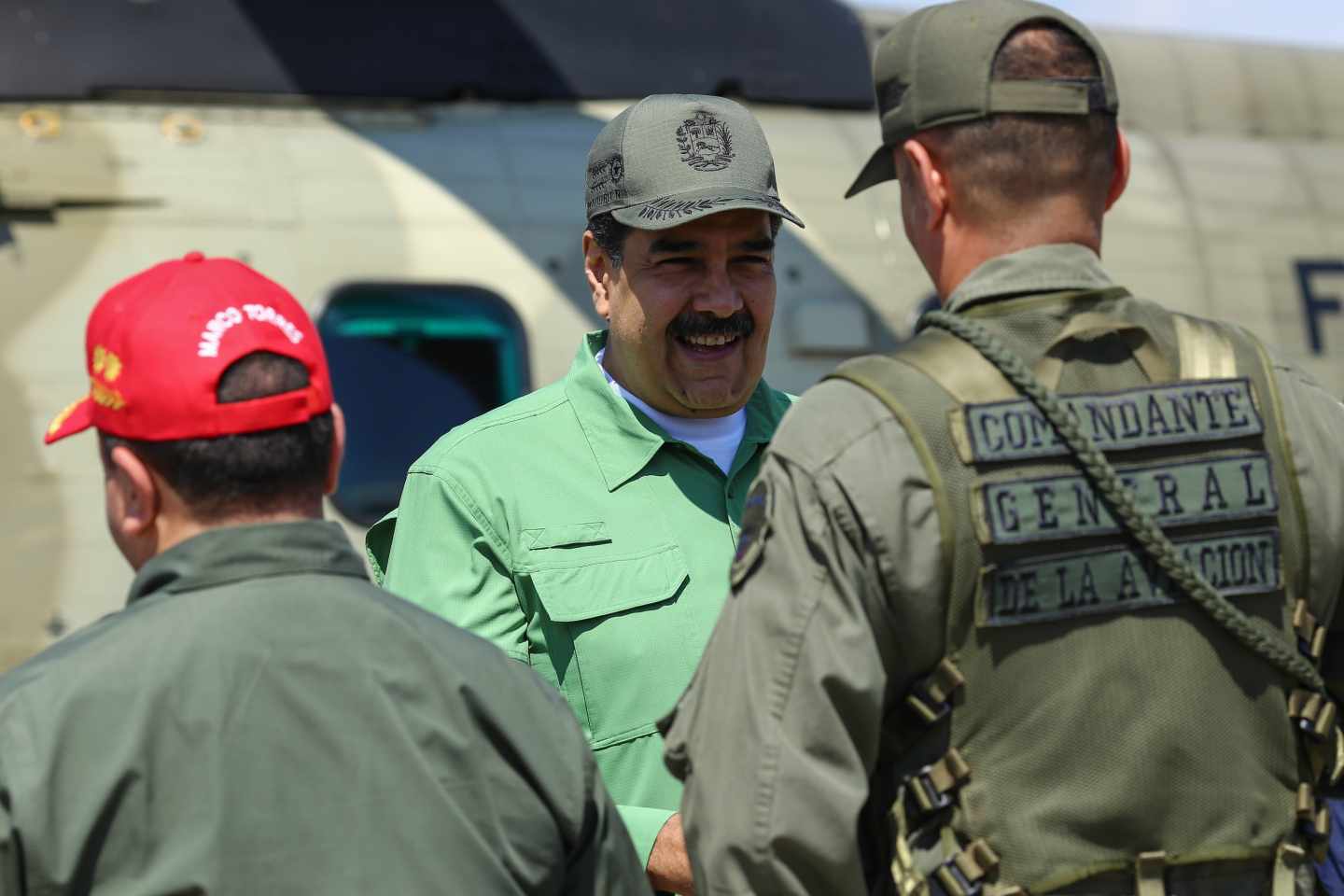 Nicolás Maduro, en una base militar en Aragua (Venezuela).