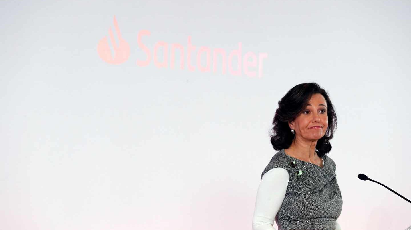 La presidenta del Banco Santander, Ana Botín, durante la presentación de resultados.