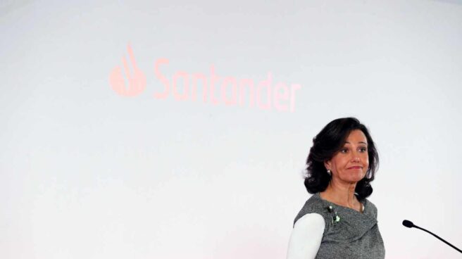 La presidenta del Banco Santander, Ana Botín, durante la presentación de resultados.