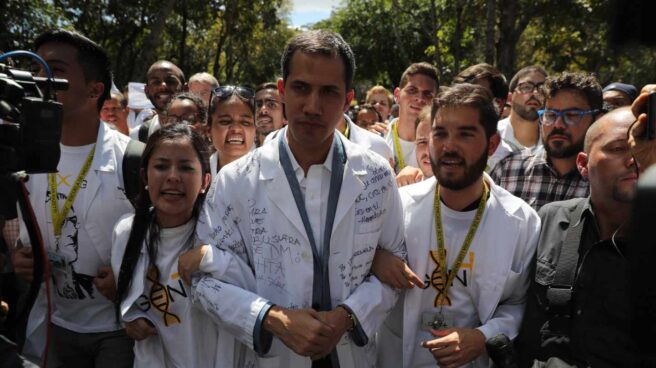 Juan Guaidó, en una manifestación en Caracas.